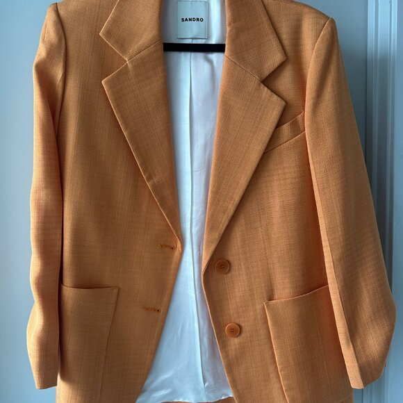 Sandro Paris Blazer in Orange - Picture 2 of 6